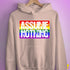 Assume Nothing LGBTQ Pride Flag Hoodie - Light Pink